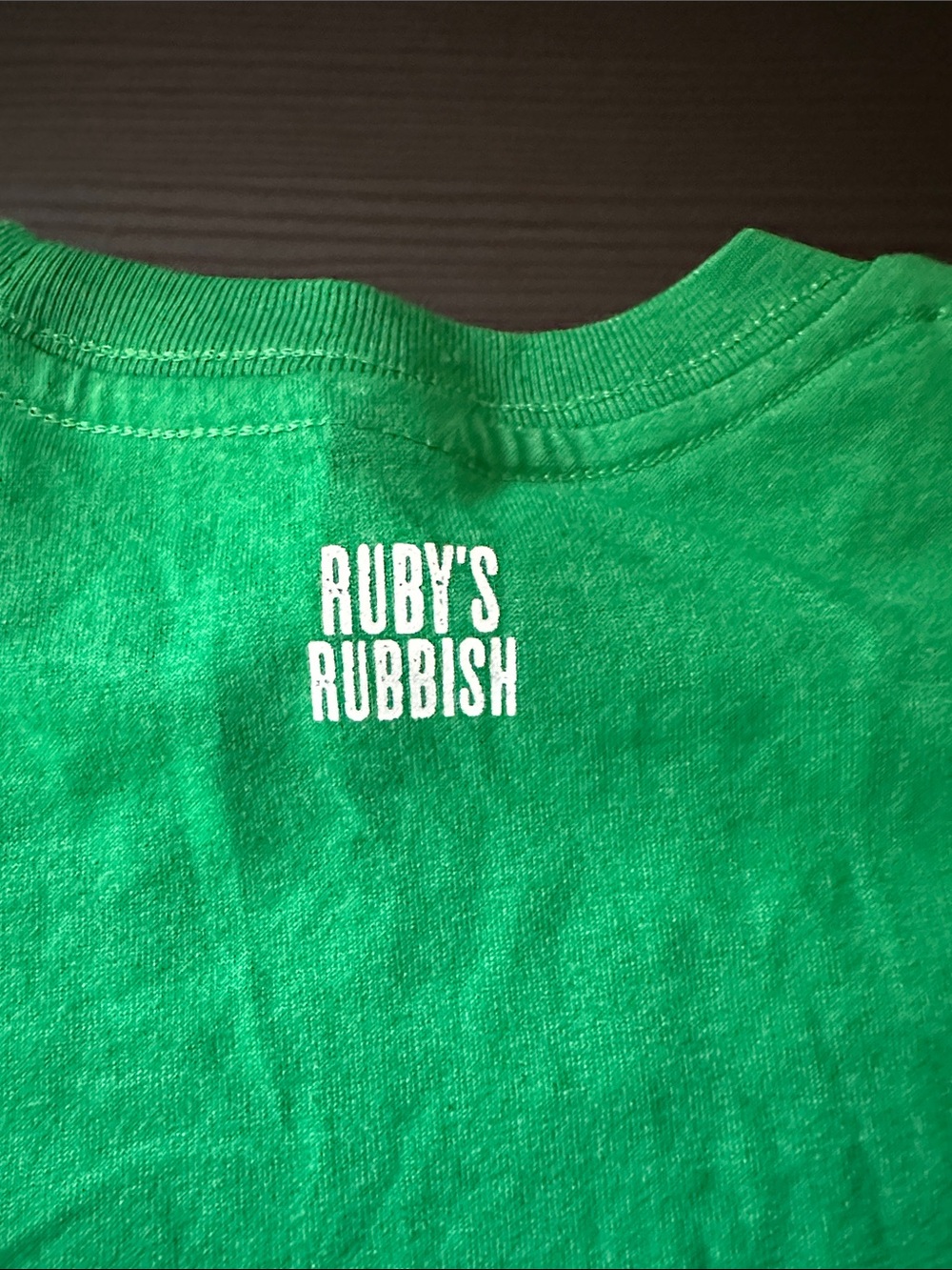 RUBY’s RUBBISH size XS green Christmas Shirt - Picture 2 of 2